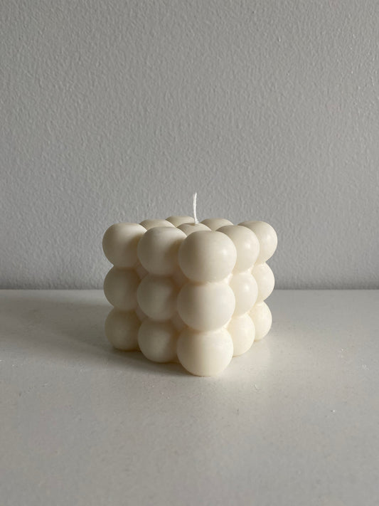 Bubble candle in natural