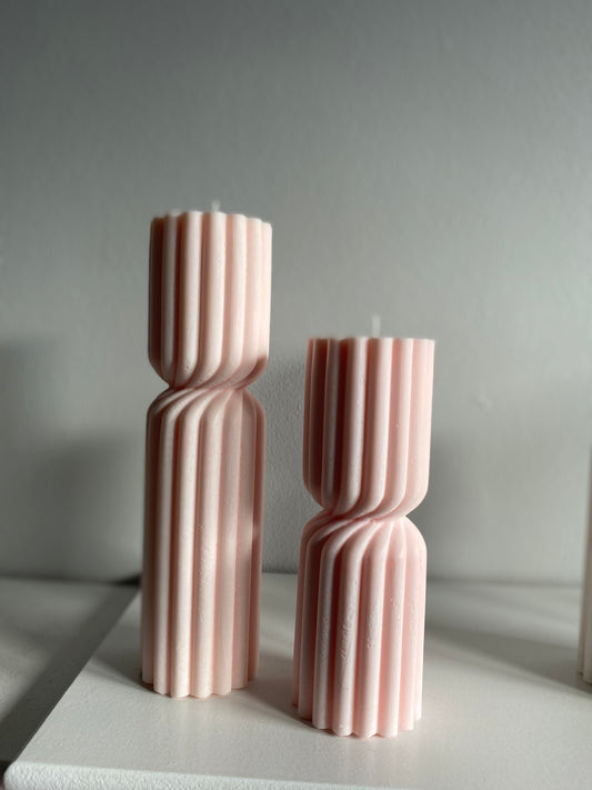 Twisted Pillar Set in Blush